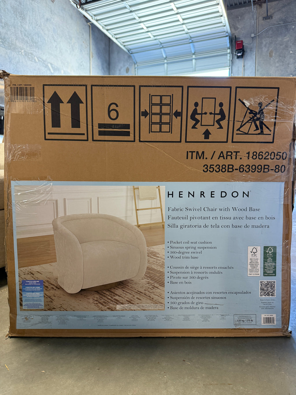 Henredon Aspen Hill Fabric Swivel Chair