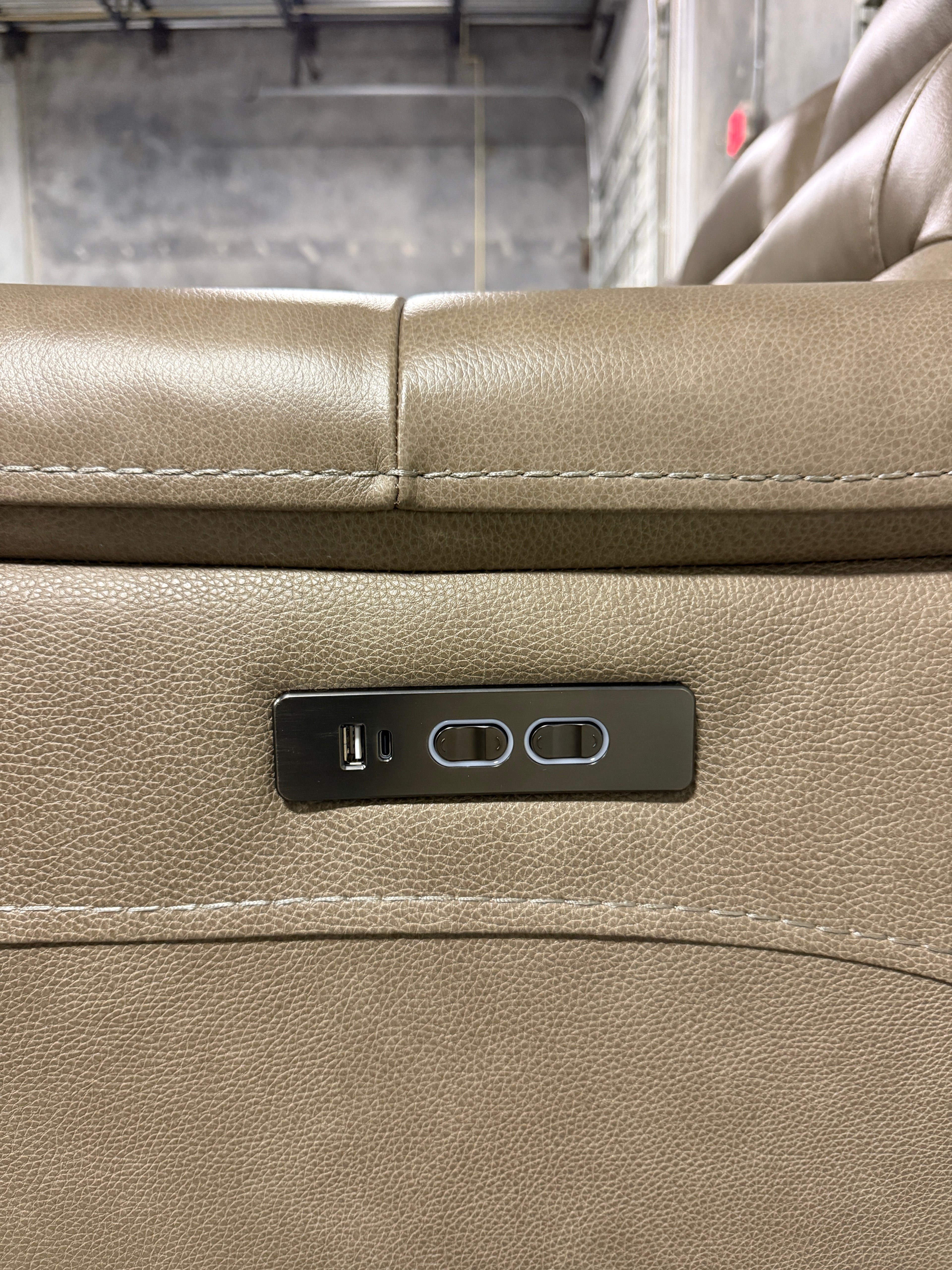 Mason Leather Power Reclining Sofa with Power Headrests