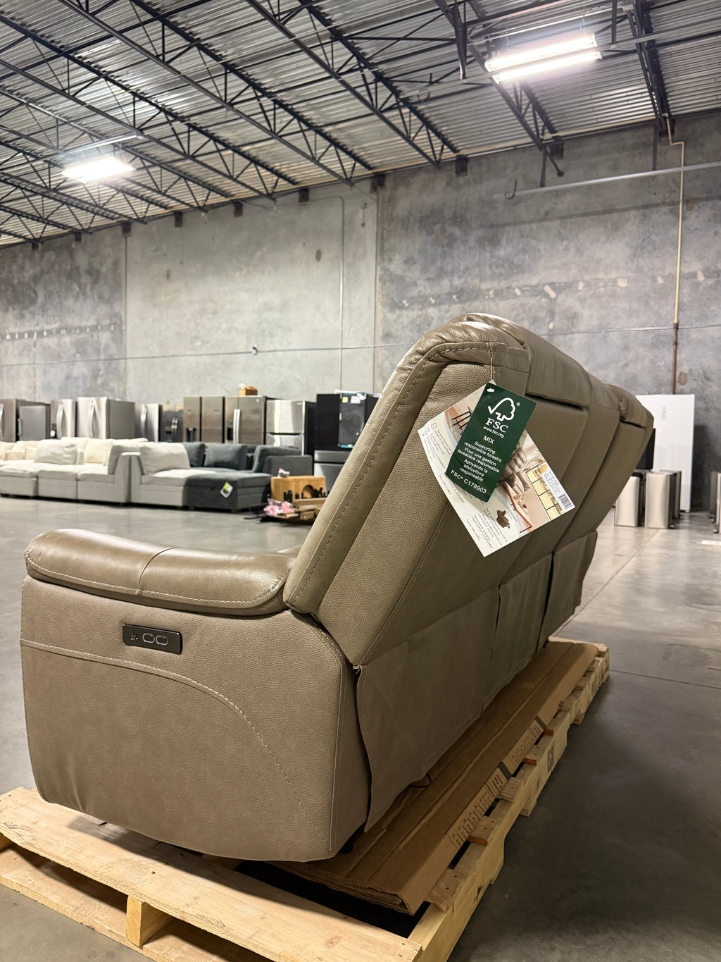 Mason Leather Power Reclining Sofa with Power Headrests