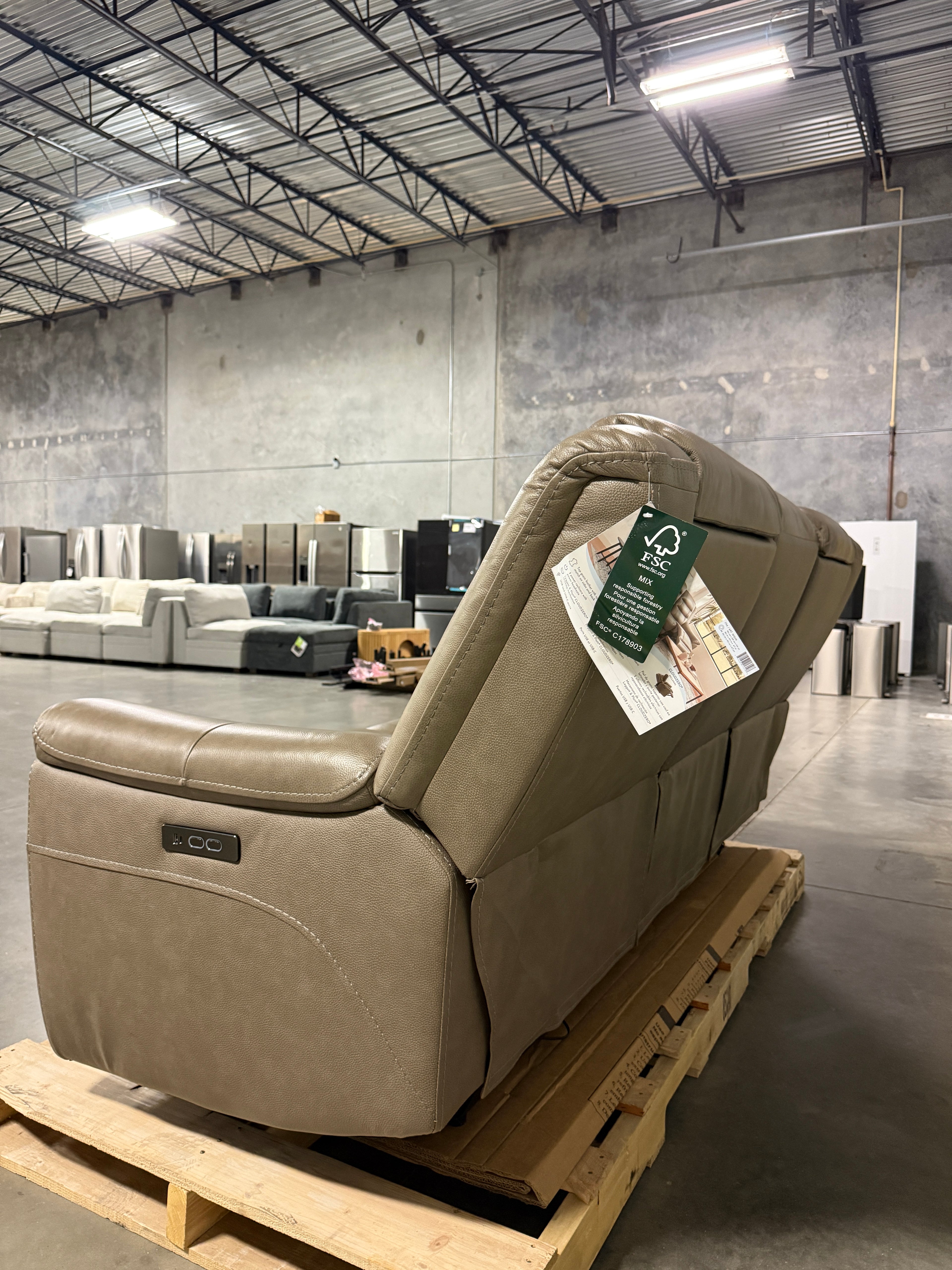 Mason Leather Power Reclining Sofa with Power Headrests