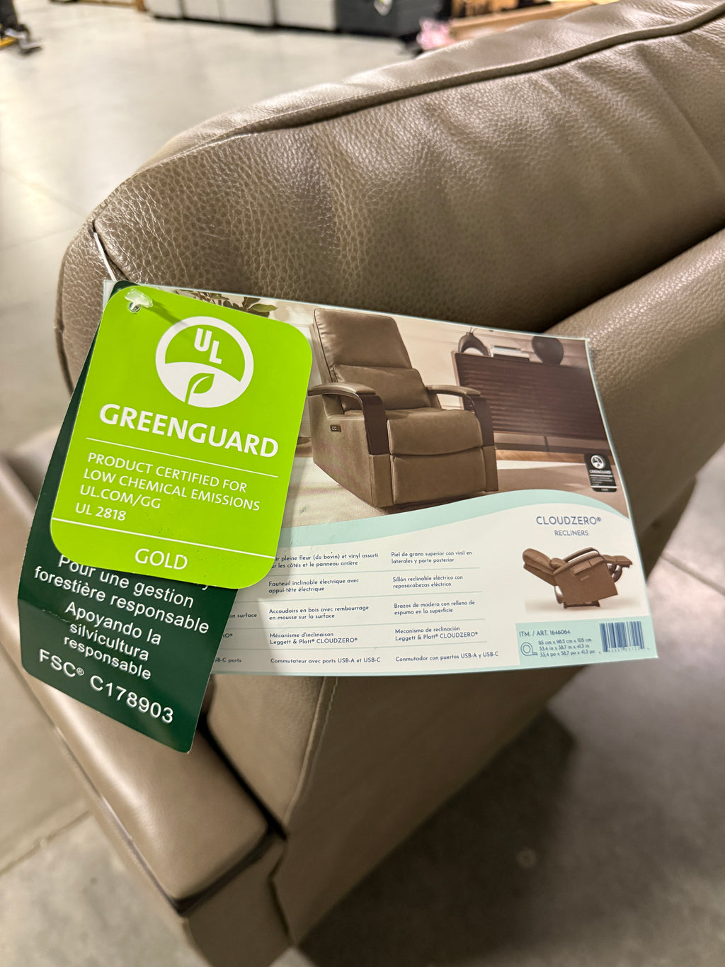 Shayne Leather Power Recliner with Power Headrest