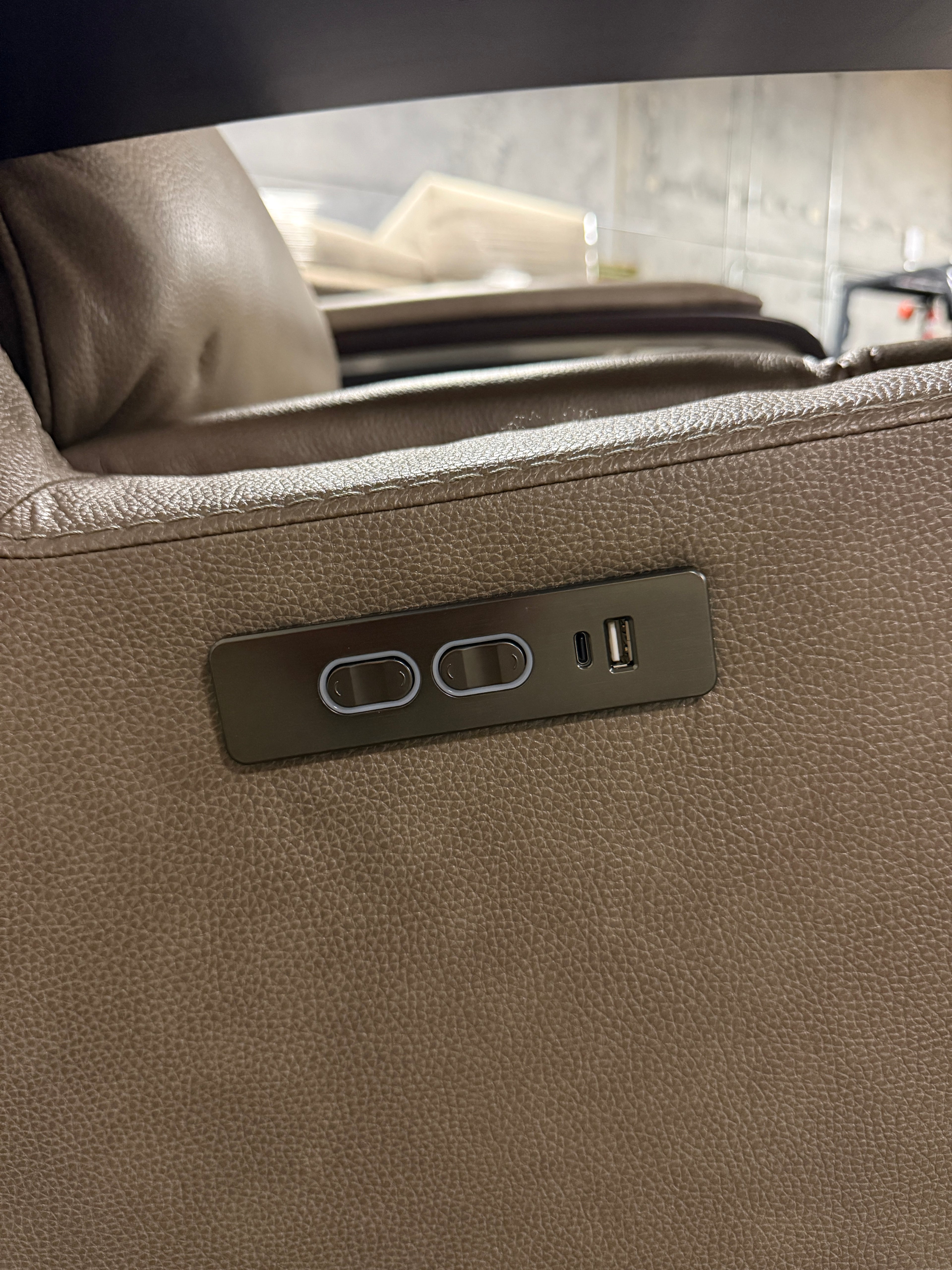 Shayne Leather Power Recliner with Power Headrest