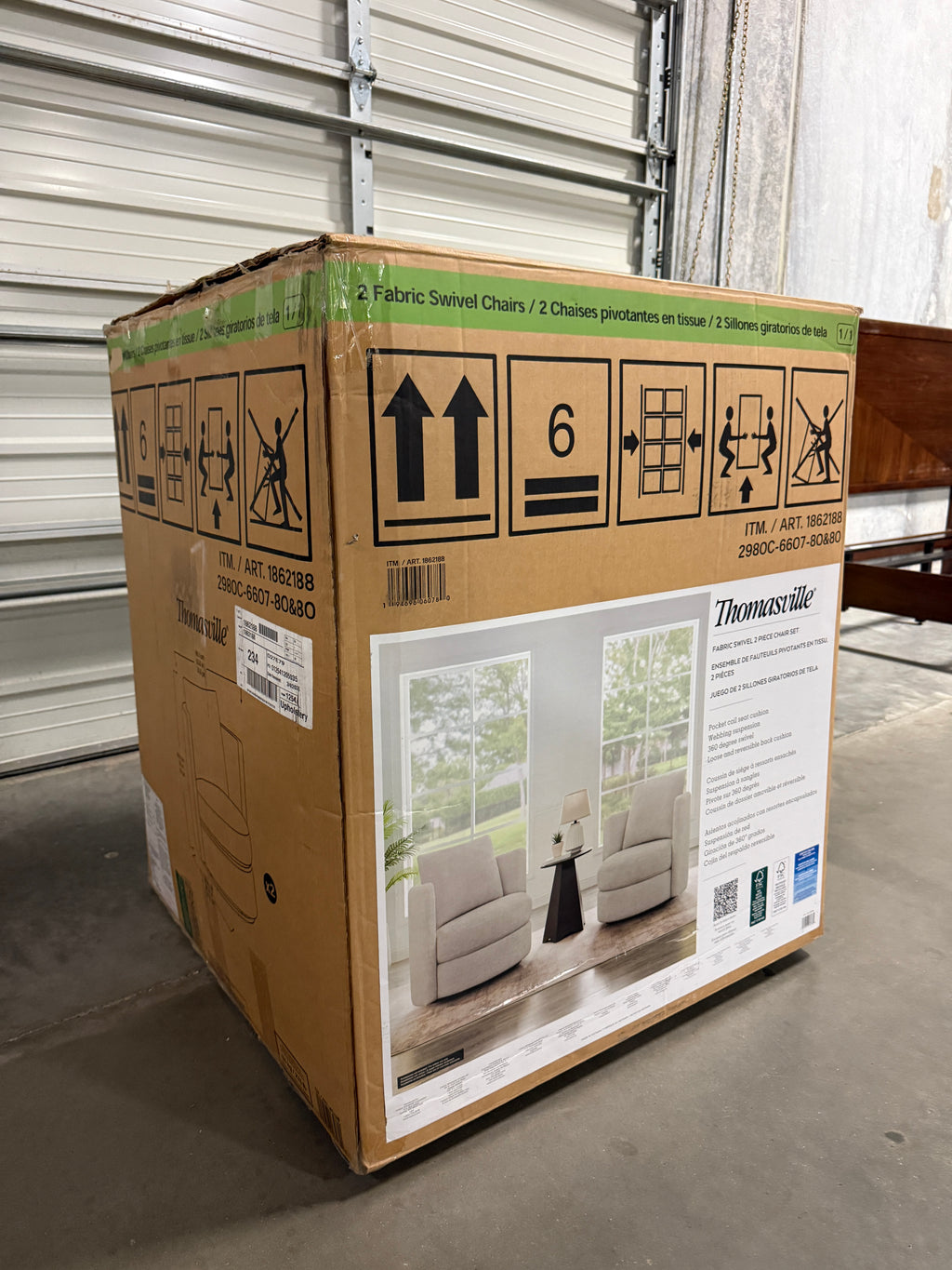 Thomasville Davos Swivel Chairs 2-Pack - Gray