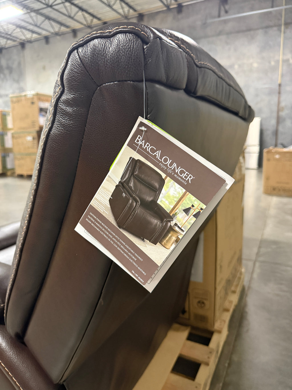 Bryson Leather Power Rocker Recliner with Power Adjustable Headrest