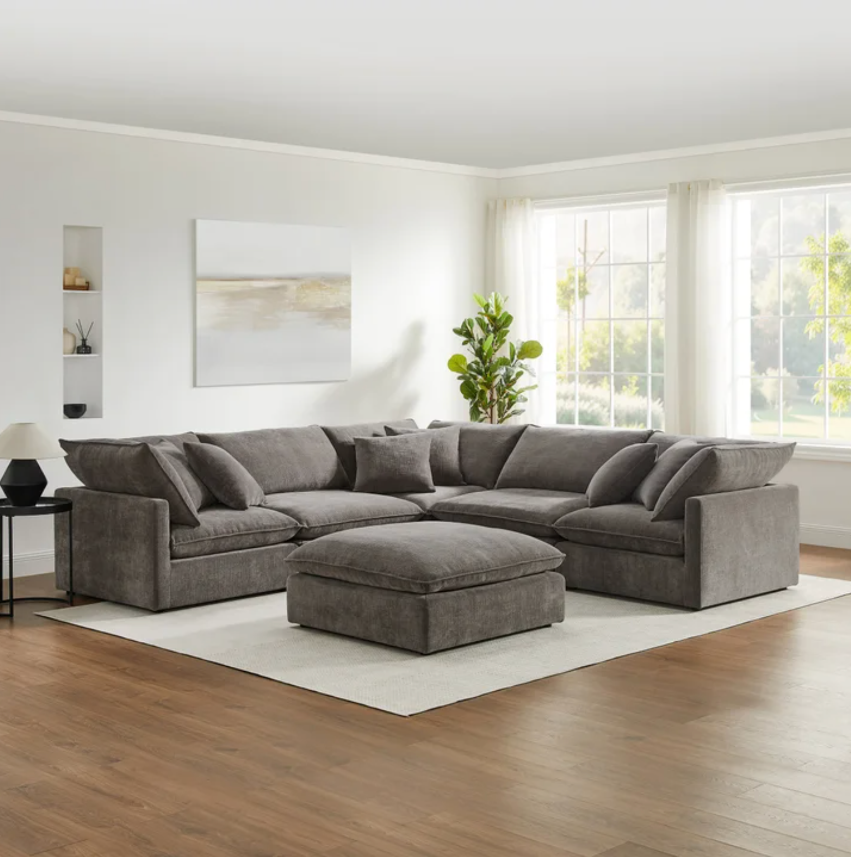 Mira 6-piece Fabric Modular Sectional