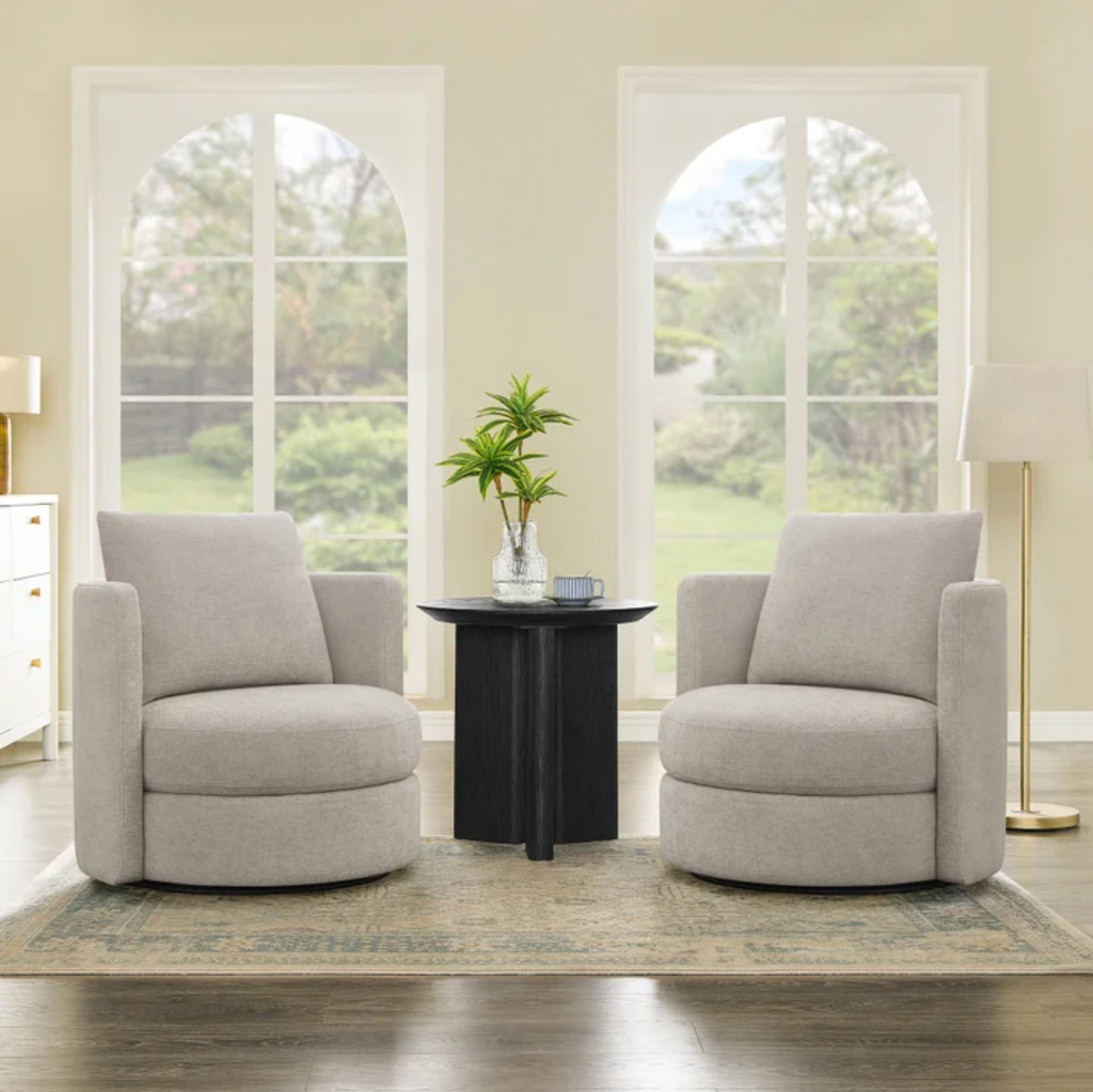 Thomasville Davos Swivel Chairs 2-Pack - Gray