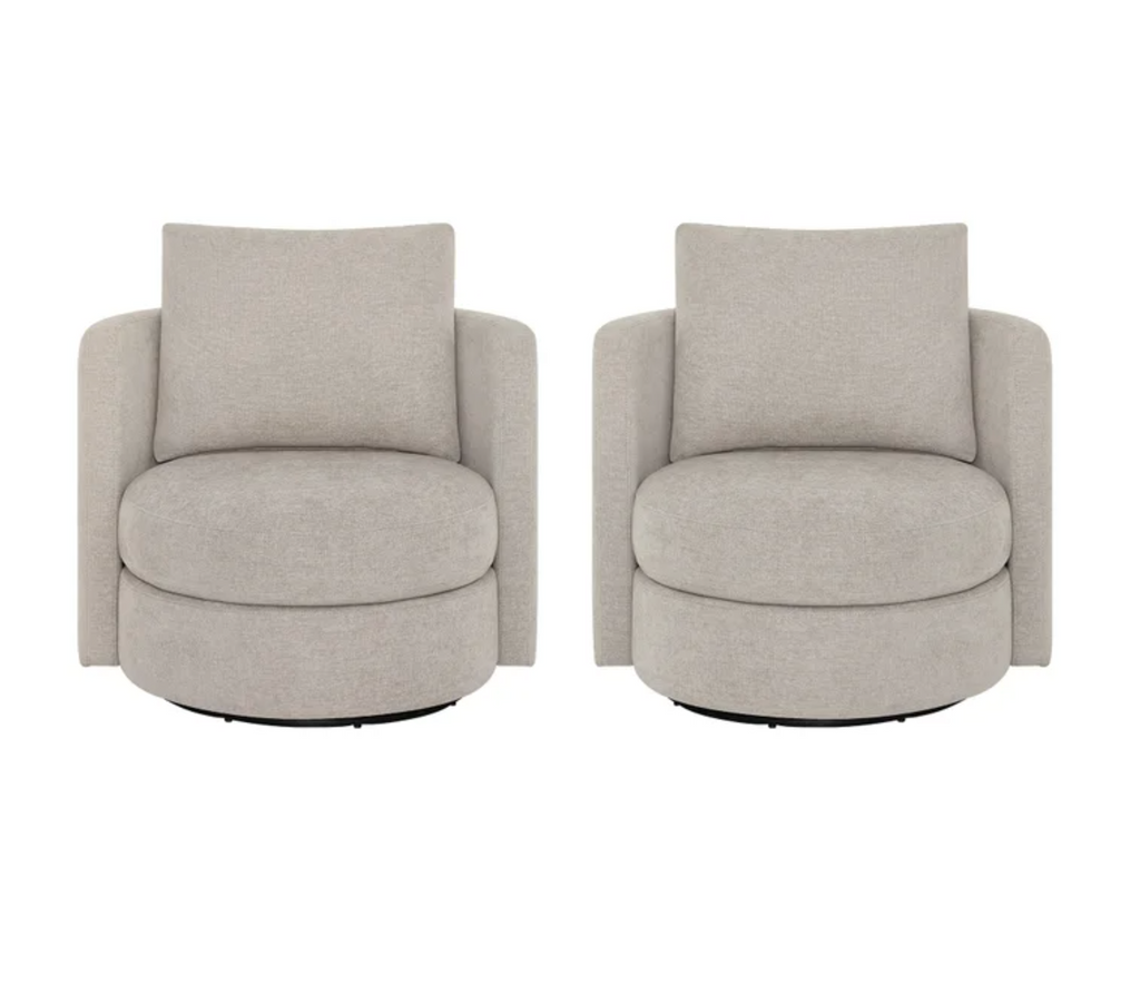 Thomasville Davos Swivel Chairs 2-Pack - Gray