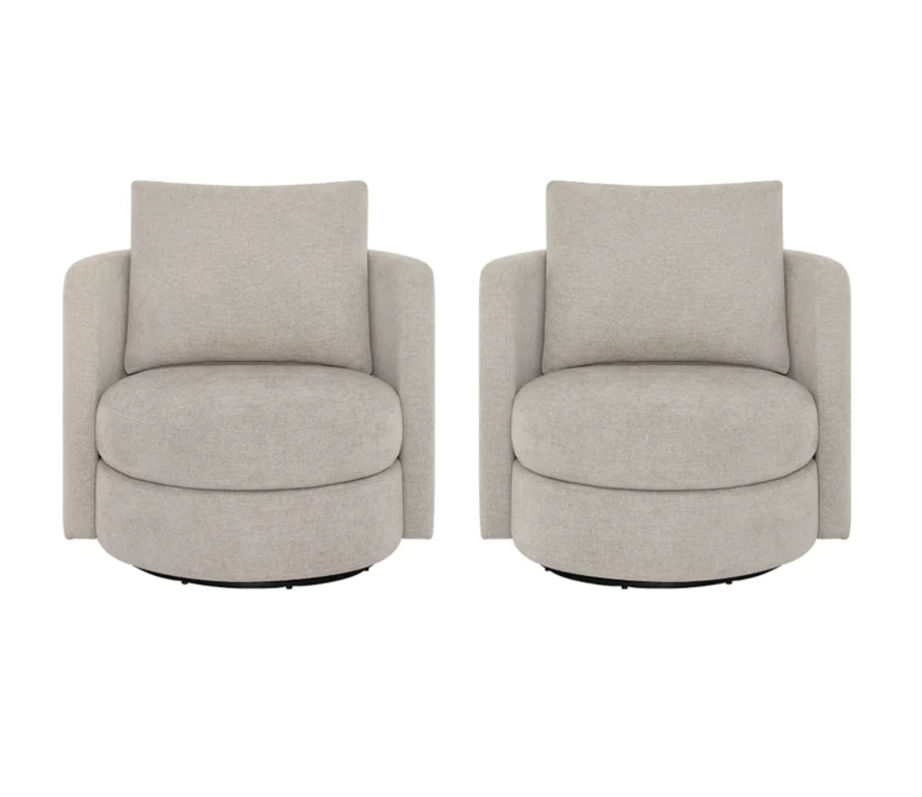 Thomasville Davos Swivel Chairs 2-Pack - Gray