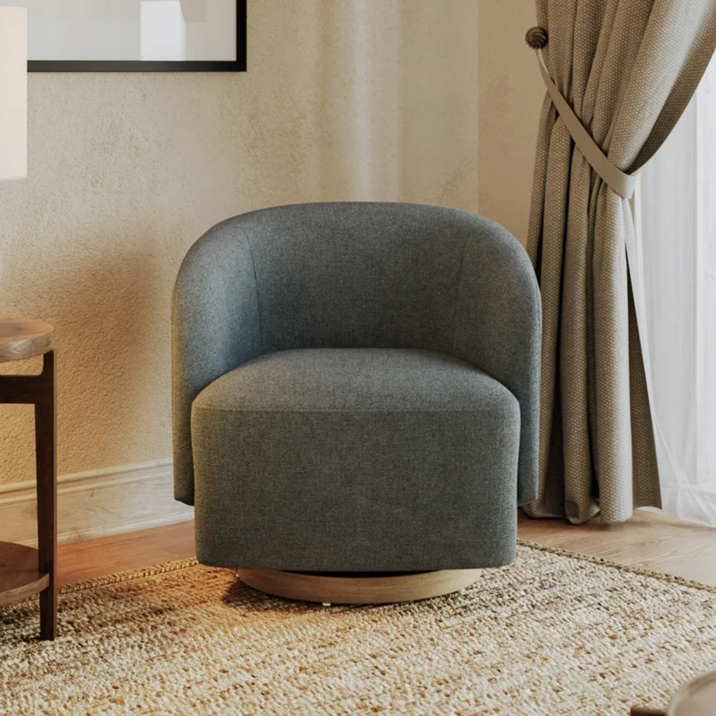 Henredon Murphy Swivel Bouclé Chair - Gray