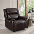 Bryson Leather Power Rocker Recliner with Power Adjustable Headrest