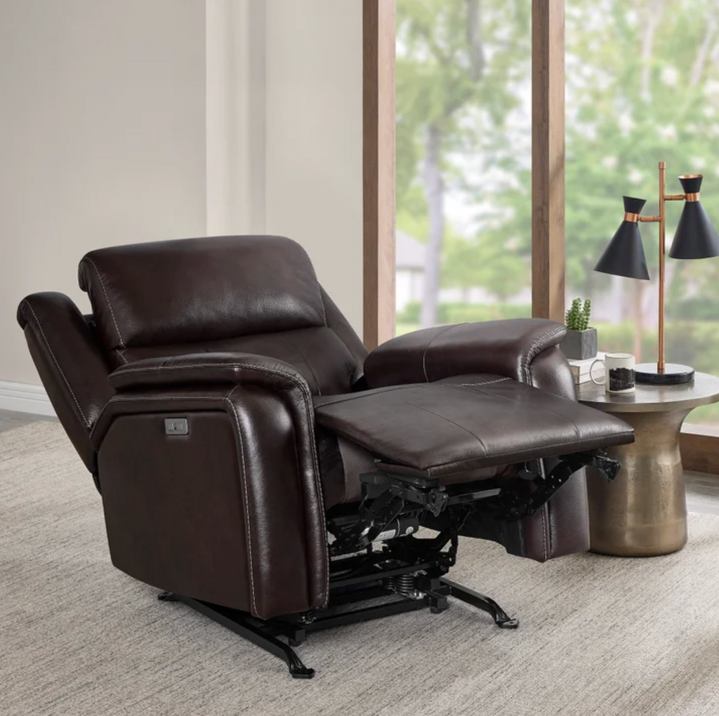 Bryson Leather Power Rocker Recliner with Power Adjustable Headrest
