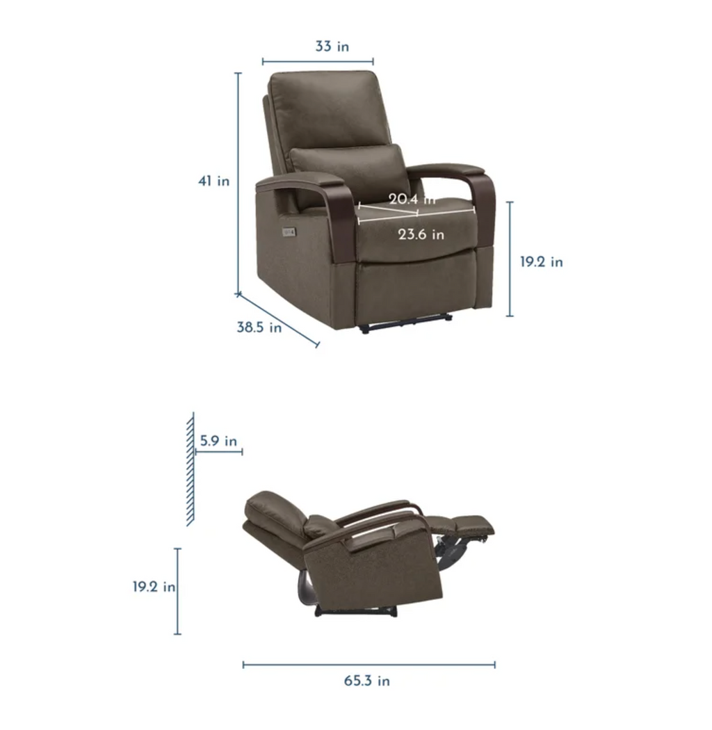 Shayne Leather Power Recliner with Power Headrest