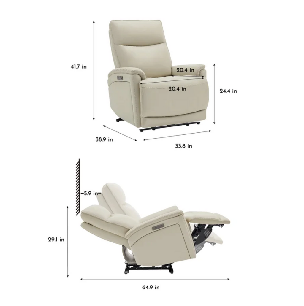 Sanders Leather Power Recliner with Power Headrest