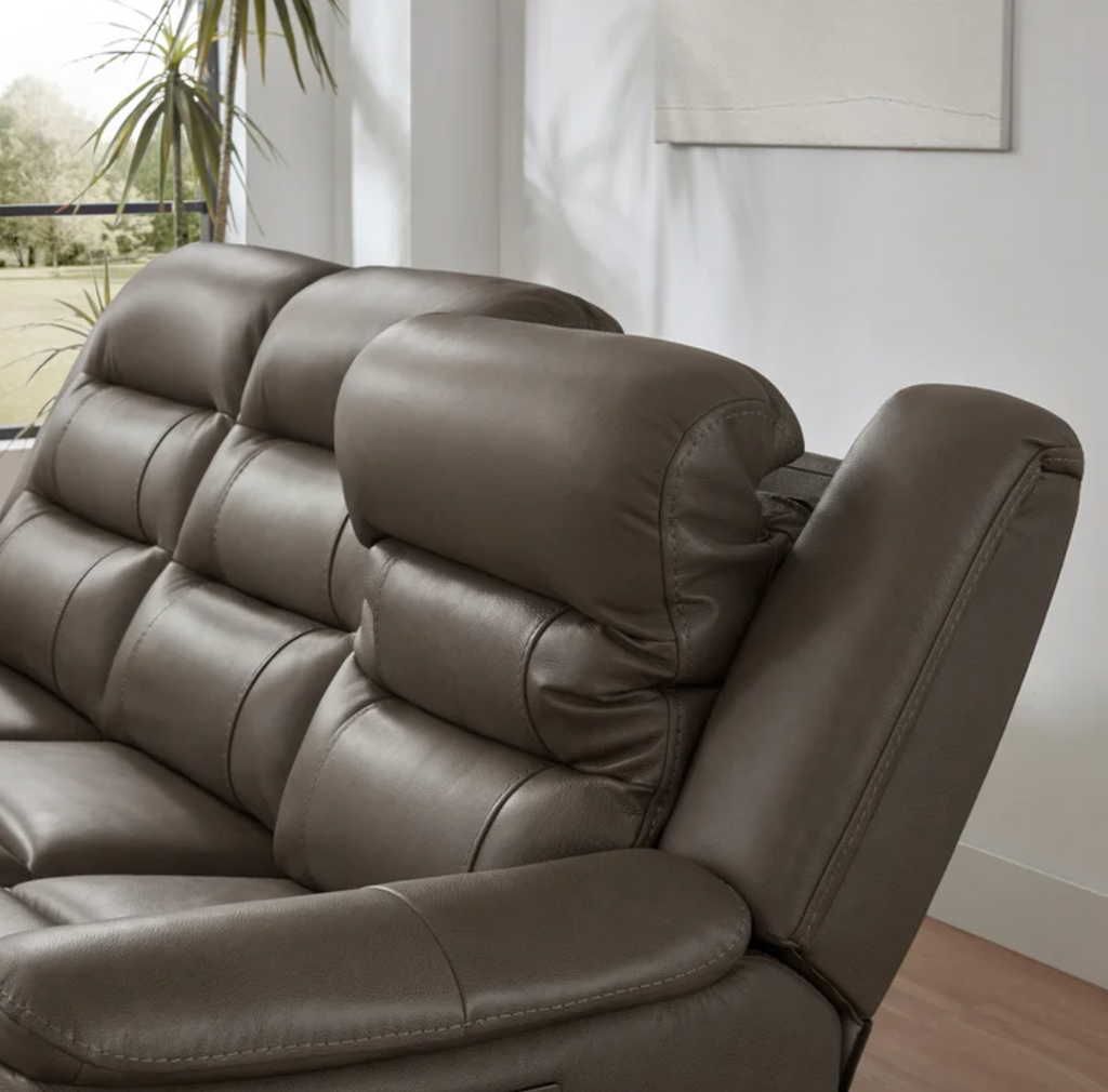Mason Leather Power Reclining Sofa with Power Headrests