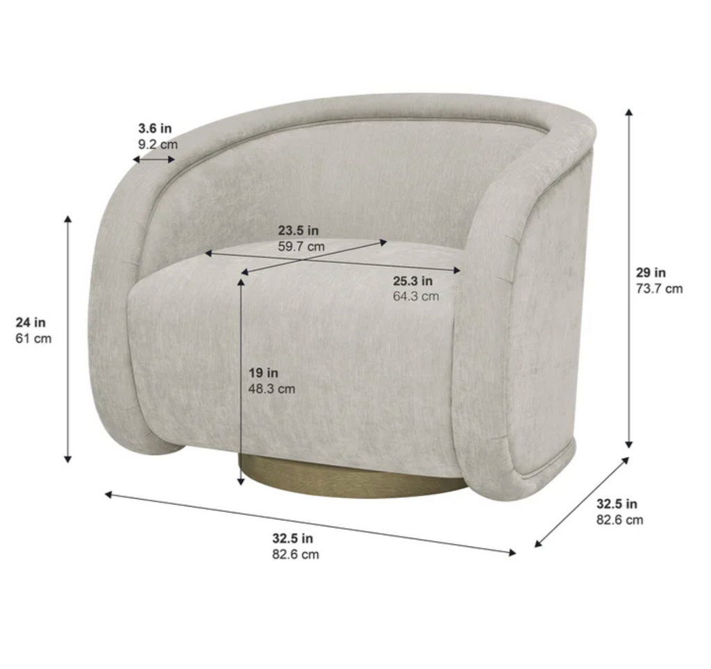 Henredon Aspen Hill Fabric Swivel Chair